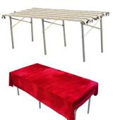 地摊可折叠架子货架竹席摆摊摆地摊夜市折叠展示架加厚多功能便携