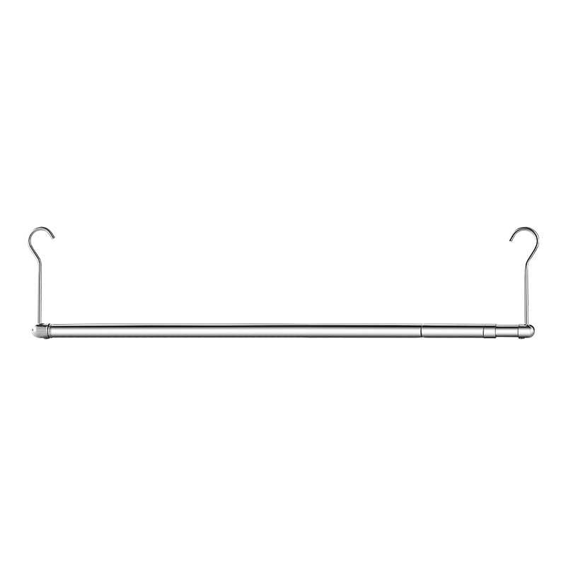 厂家直供晒被子不锈钢伸缩晾衣架晾衣杆实心挂钩式加厚横杆