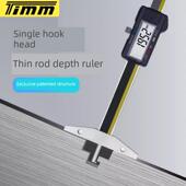 桂林天目数字单钩数显深度卡尺细杆深度尺单钩内槽小孔内弧深度计