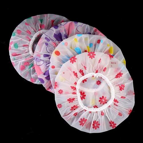 Waterproof Bath Hat Thickened Cap for Women Hair Shower Caps