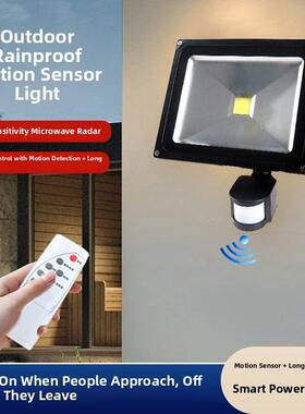 室外防水夜间自动雷达人体传感器灯，人来人往亮灭别墅庭院智能灯