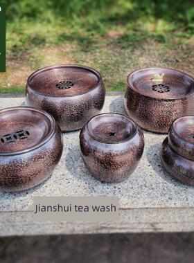 铜壶烧水壶紫铜手工泡茶壶新款围炉煮茶器电陶炉提梁单壶250毫升