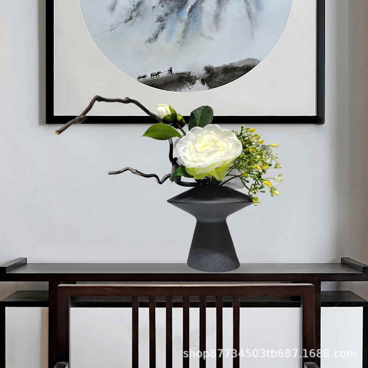 现代中式样几板间花艺别墅花陶瓷瓶售999楼处装饰花客厅新茶软装