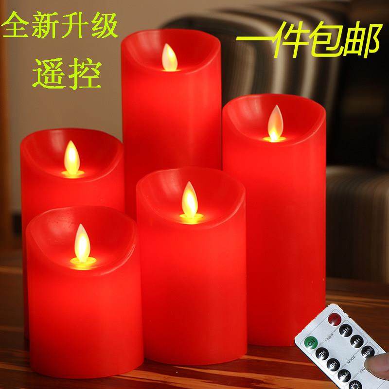 红色led电子蜡烛灯摇摆婚庆婚礼餐厅会所浪舞台道具仿真石蜡供佛