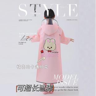 儿童雨衣宝宝幼儿园小学生卡通雨披带拉链书包位男童女童雨衣雨具