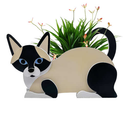 桌面摆件  装饰planter室内外cat猫花园收纳播种机花盆