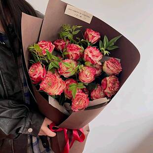 七夕花束鲜花同城速递配送苹果杰克玫瑰花送男友生日杭州上海北京