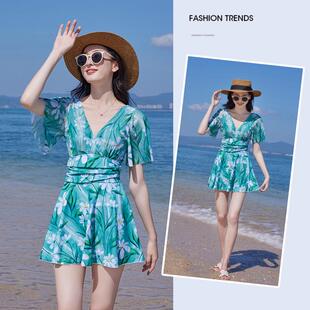 连体中年妈妈微胖女孩保守遮肉显瘦泳装 爆款 女 2024年新款 泳衣女款