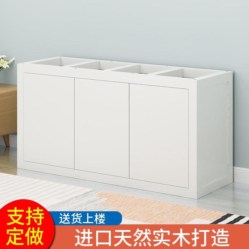 定做鱼缸底柜实木底座承重架子家用客厅隔断鱼缸柜仿ADA水族箱