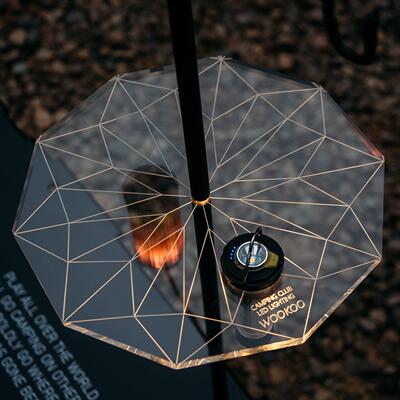 WOOKOO雾空户外星芒发光板 灯架露营可携式置物架Goalzero灯罩