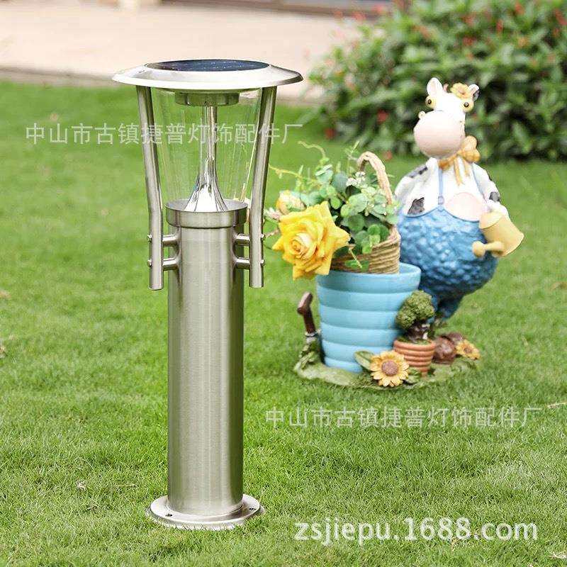 不锈钢太阳能草坪灯爆款太阳能射灯花园庭院灯公园草地灯柱头灯