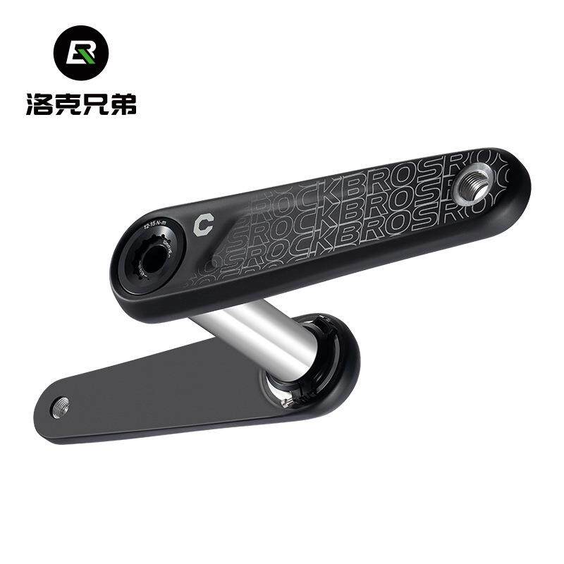 洛克兄弟碳纤维曲柄公路自行车骑行轻量化功率计牙盘配件一体成型