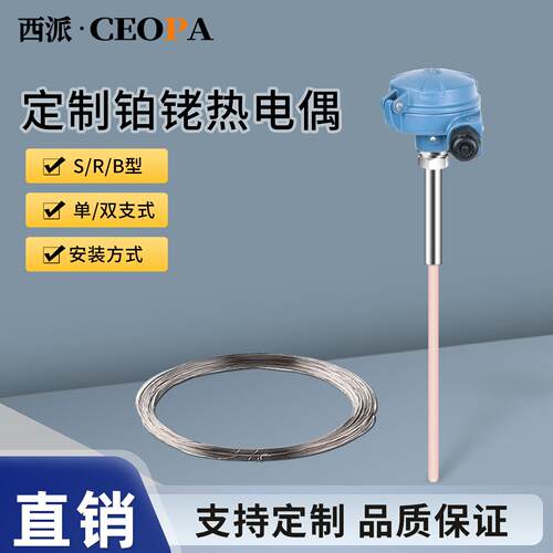 铂铑热电偶S/B/R型偶WRP-130防爆耐1800℃温刚玉管铂铑热电阻