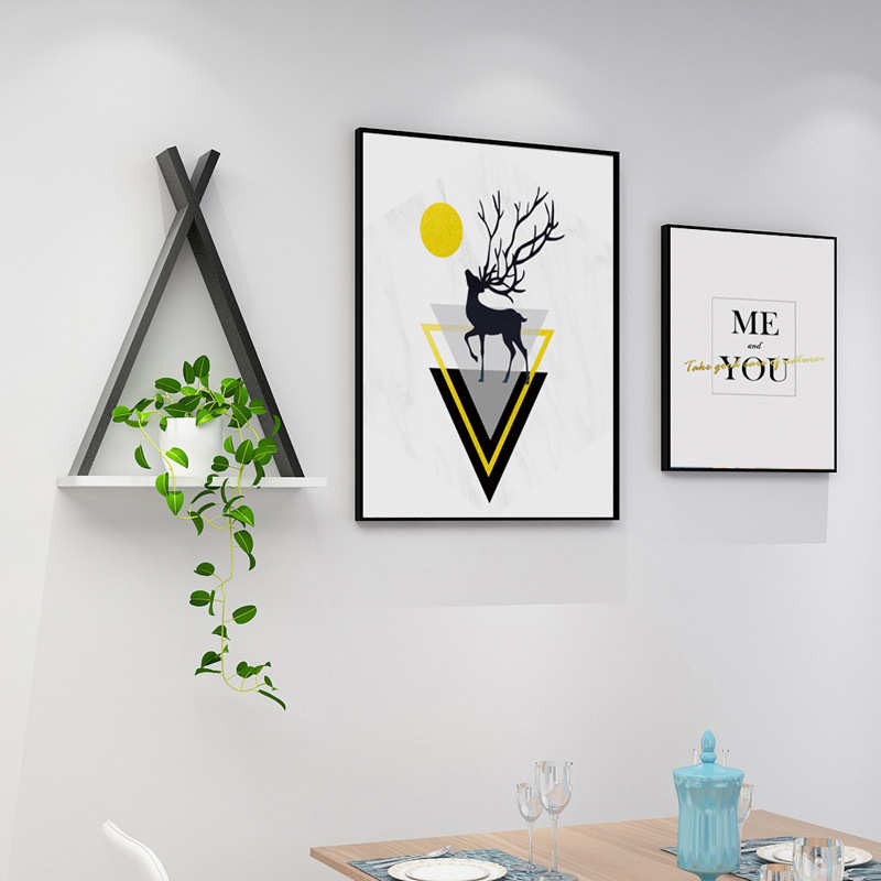 迷你餐厅小款PS油画布装饰画小尺寸时尚流行相框照片墙组合挂画