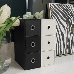 办公室桌面收纳盒书桌置物架桌上抽屉式床头小件物品整理柜箱家用