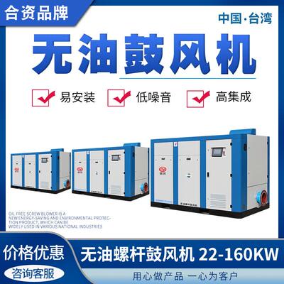 无油永磁变频螺杆鼓风机37/75/132kw工业级污水处理螺杆式空压机