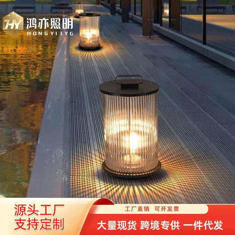 新中式户外防水庭院灯草坪灯别墅园林地灯室外立柱灯古典户外灯