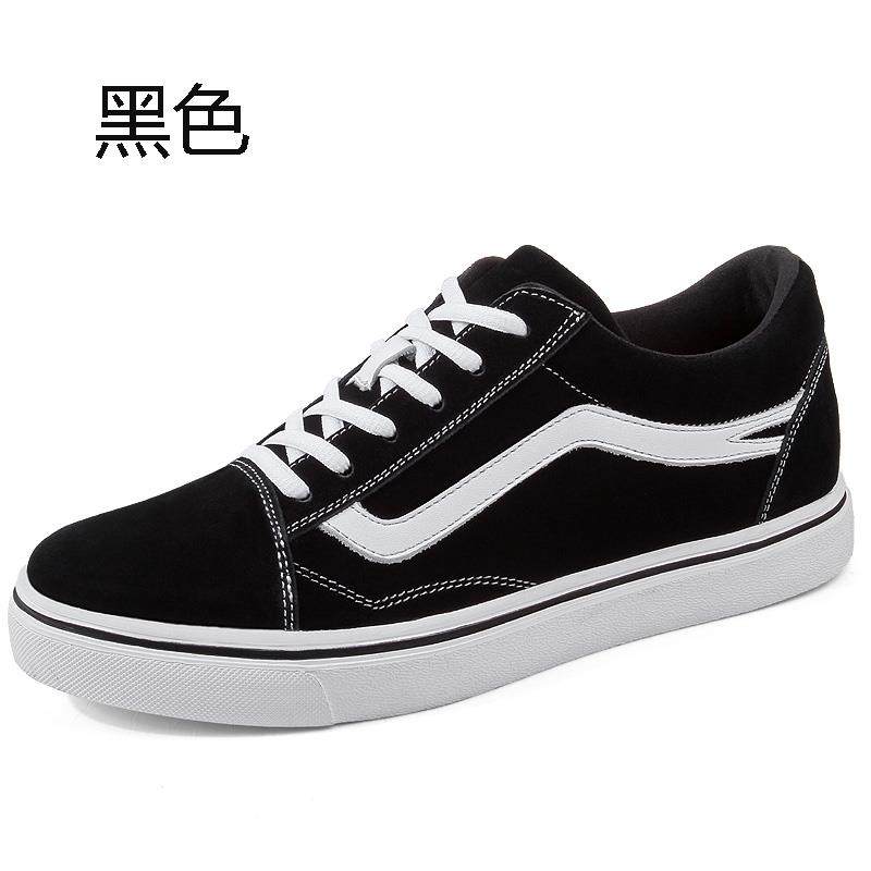 高档内增高版鞋男8cm板绒牛皮增高男鞋鞋6CM男士运动鞋反休闲皮鞋