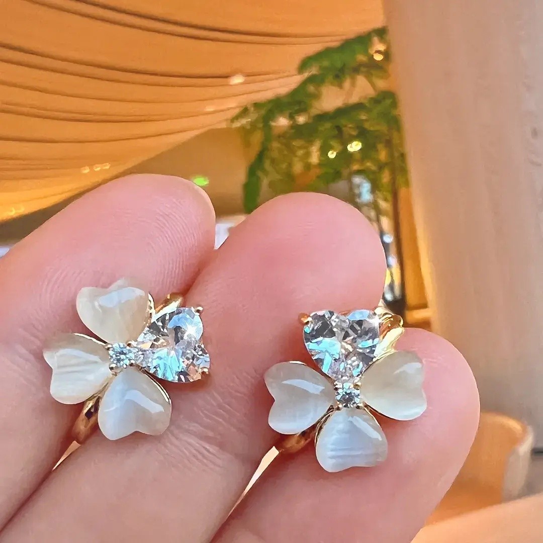 经典爱心花朵精致小清新耳环百搭精致耳饰发夹发饰HP