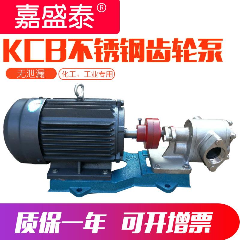 不锈钢齿轮泵KCB-55304化工组食用油抽油泵电动驱动水泵