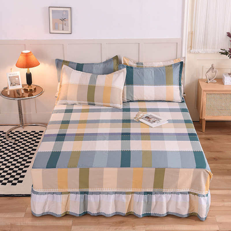 三件套床罩批发带盖裙简约双人床围单件花卉罩棉床裙边风床裙笠,床上用品,床裙,淘宝优惠券,粉丝福利购,淘宝优惠卷