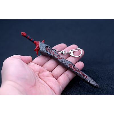 中国古剑武器 百里屠苏焚寂剑 带鞘兵器 合金模型 摆件挂饰 17cm