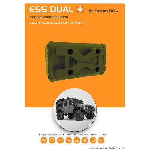 ESS ONE+三石DUAL+双喇叭仿真油门遥控车联动声组trx4攀爬车用