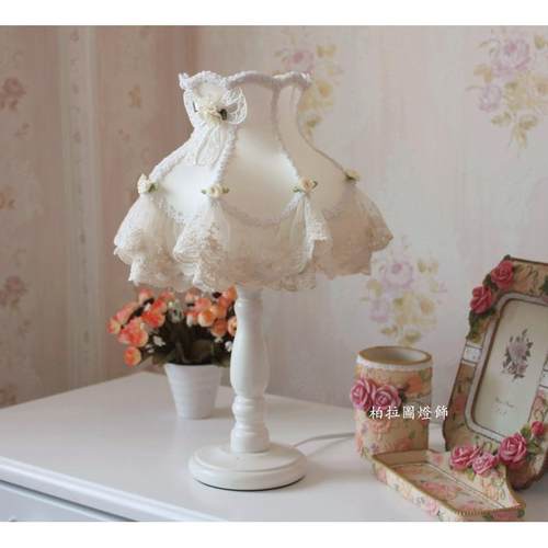 正品邮 欧式 布艺台灯丝台灯 装 饰蕾台灯 田园台灯 公主儿童包台