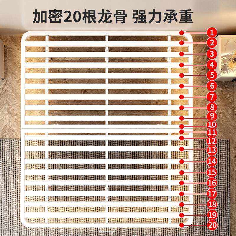 铁架床现代简约铁艺床双人床1.8米悬浮床铁床单人床加固床架