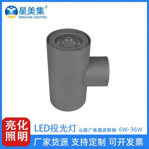 6W9W18W36W广场别墅园林墙壁灯户外上下打光射灯LED壁灯亮化