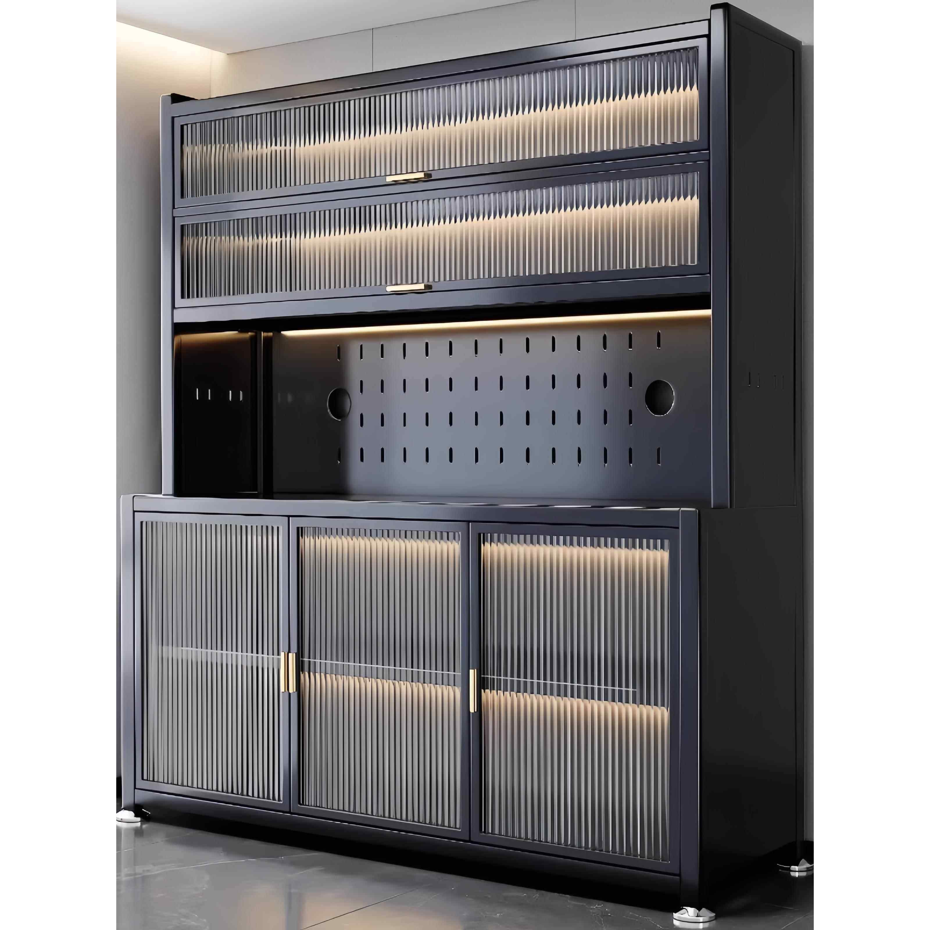 厨房多功能储物柜多功能收纳柜带门钢制橱柜大容量多层置物柜,厨房/烹饪用具,厨房置物架/置物柜/角架,淘宝优惠券,粉丝福利购,淘宝优惠卷