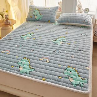 冬季保暖牛奶绒毛毯珊瑚绒卧室铺床毯子学生宿舍单人防滑床单绒毯