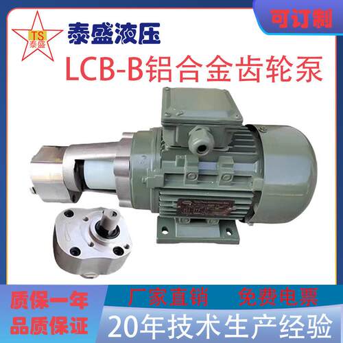LCB-B2.5/B4/B6/B10/B16/B20/B25/B32铝合金齿轮油泵电机组润滑泵