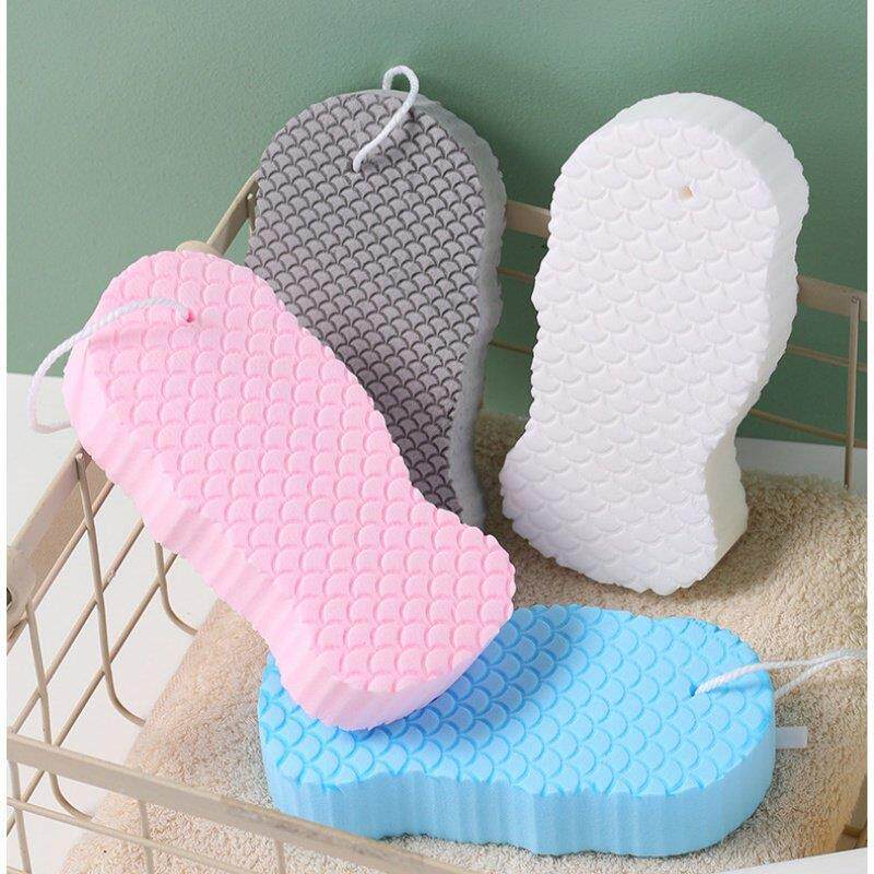 宝宝海绵浴擦鱼鳞花纹立体沐浴绵洗澡不伤肌肤婴儿无痛搓澡神器