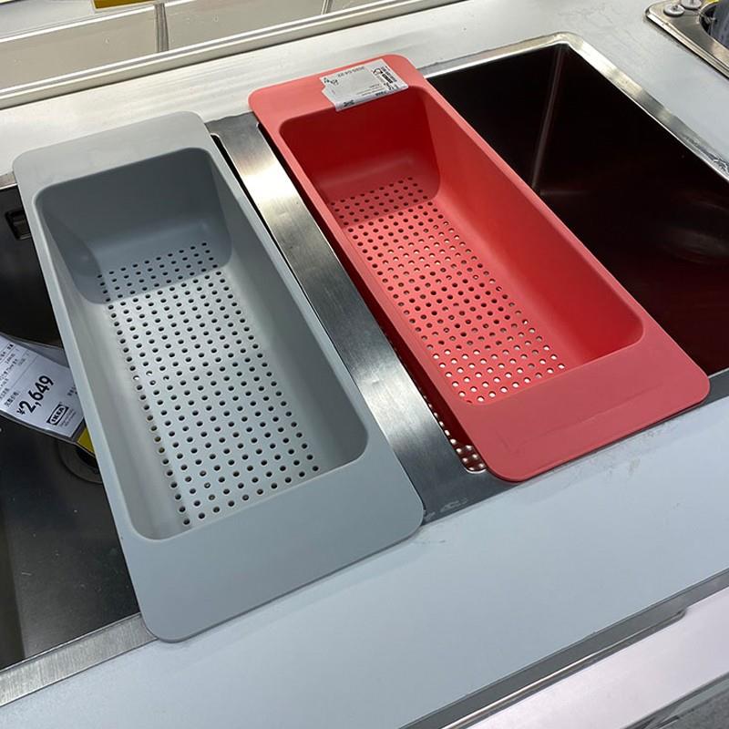 伦瓦特滤水篮家用厨房水槽塑料沥水架水池洗菜盆碗筷刀叉勺沥水篮