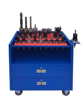 正品加工中锁心控白色双抽刀具车BT30SK刀柄蓝色数工具车架带H刀