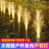 太阳能网红光纤芦苇灯户外庭院花园林景观小院阳台布置氛围草坪灯