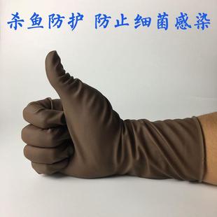 水产专用手套卖鱼手套防水杀鱼手套防刺防水防滑杀鱼专用手套薄款