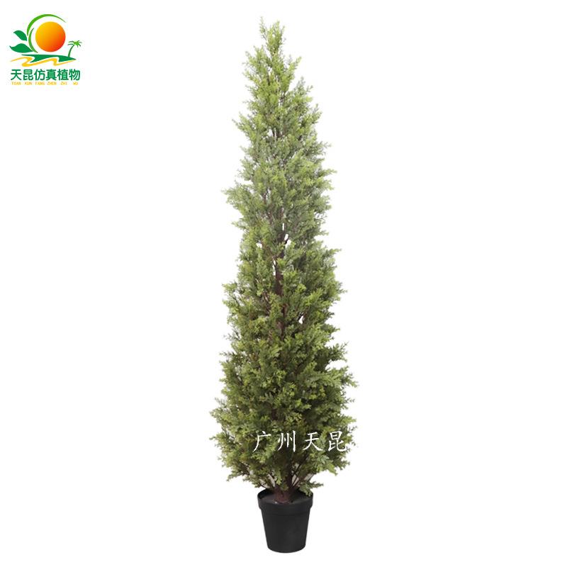 仿真松柏树落地盆栽植物假盆景仿真植物人造松树婚庆节日绿植摆件