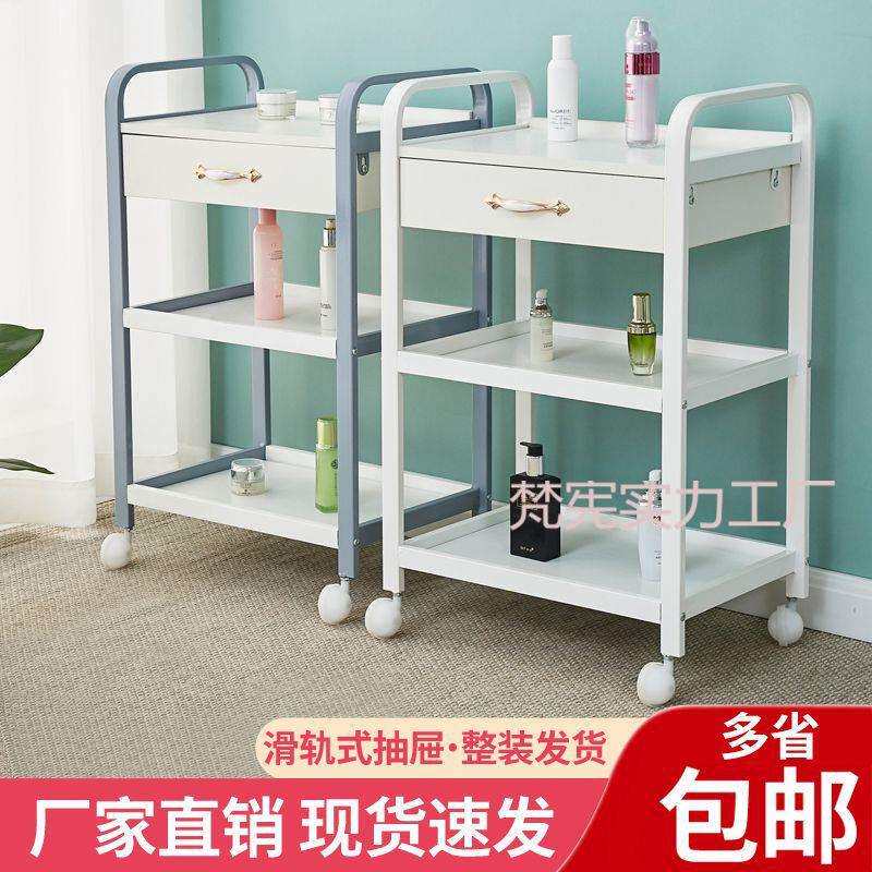 推车美发推车车院小推车带抽屉工具柜火罐纹绣置物架