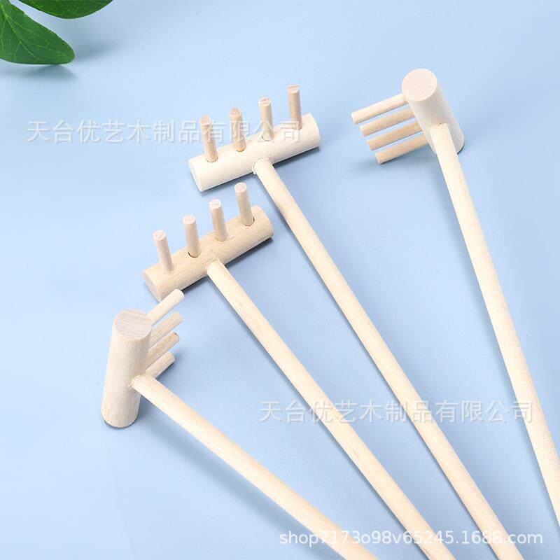 友恒厂家供应木制品木耙沙耙创意玩具沙盘配件迷你竹耙竹子工艺品