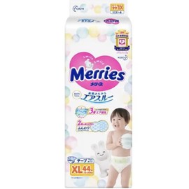 花王妙而舒Merries纸尿裤xl44片L5F4 加大号 nb90 s82m64片