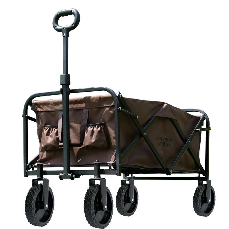 户外营地车便携野餐车叠式小推车郊游野营拖车摆摊小拖车