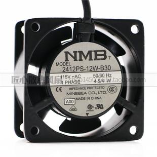 NMB散热风扇115V 6030 6CM静音风扇 220V机箱风机2412PS-12W-B30