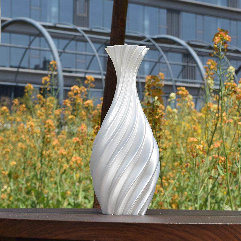小众原创螺旋花瓶3D打印摆件客厅插鲜花干花轻奢高级简约入户装饰