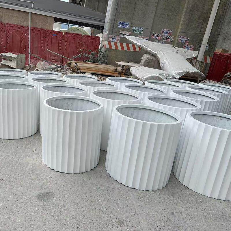 玻璃钢花盆组合商场花器户外市政园林花槽种植池大号花器美陈厂家