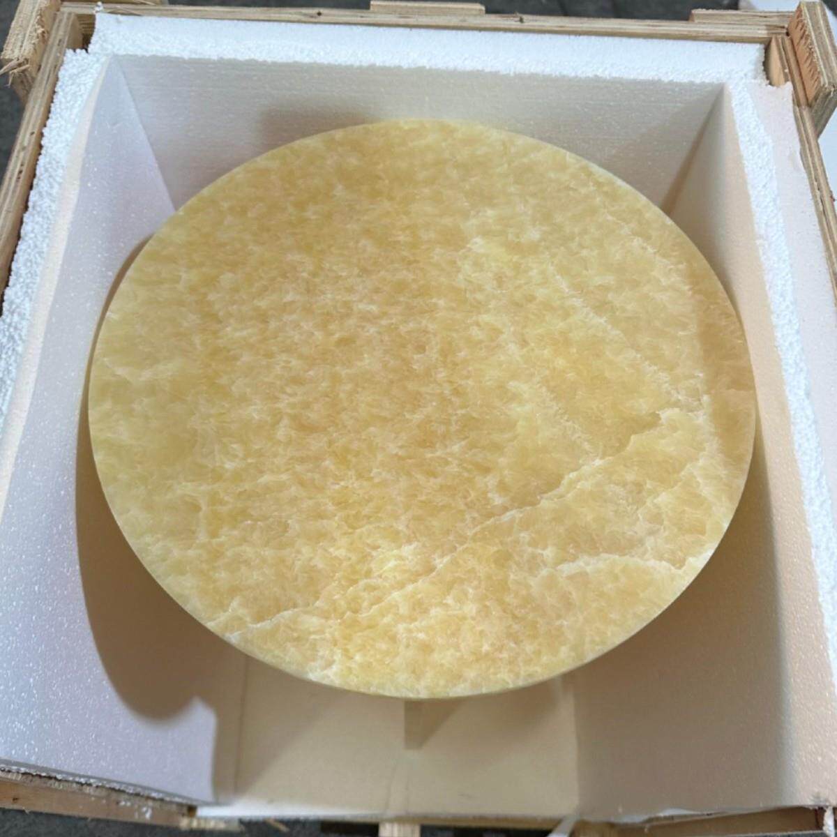 天然橘子玉边几奢石客厅会客室商品房茶几自然角桌餐桌防水家具