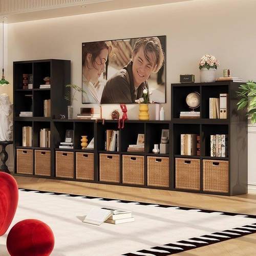 钢书柜格子柜书置架自由组架合落地物客厅制靠墙展示柜收GZG02纳