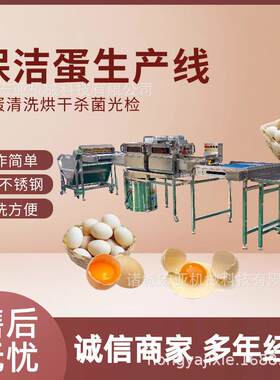 蛋品保洁生产线鸭蛋鹅蛋去污洗蛋机畜牧养殖业保洁蛋设备