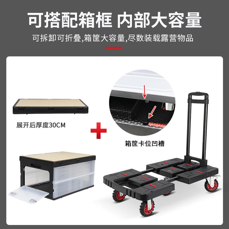 宝煜厂品车质升级带刹车平车折WOF叠手工拉板车推车家用搬运订制